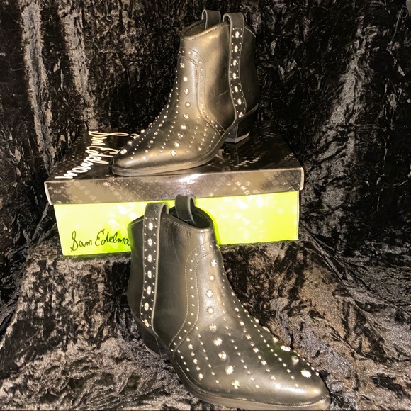 Sam Edelman Brian Western Style Studded Bootie - Picture 13 of 14